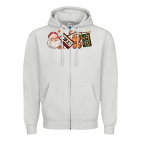 Dove Grey coffee cup santa cassette cookie Zipper Hoodie - FaDigitalArtStudio
