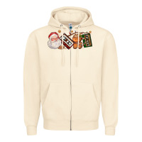 Sandshell coffee cup santa cassette cookie Zipper Hoodie - FaDigitalArtStudio