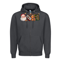 Smoke coffee cup santa cassette cookie Zipper Hoodie - FaDigitalArtStudio