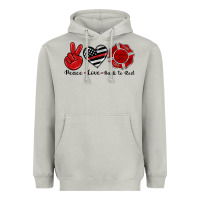 Moon Dust peace love back to red Heavyweight Hoodie - Artiststas