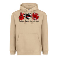 Mushroom peace love back to red Heavyweight Hoodie - Artiststas