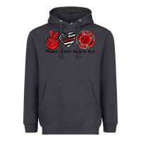 Smoke peace love back to red Heavyweight Hoodie - Artiststas