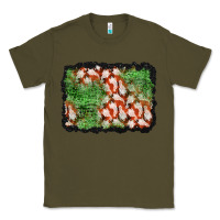 Army Green halloween ghost background Classic Tee - BundleAndBundleShop