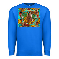 True Royal sunflowers and cactus horses turquoise aztec leopard background Premium Sweatshirt - Artiststas