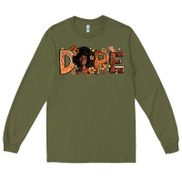 Army Green dope melanin Long Sleeve Tee - Zillion Design Studio
