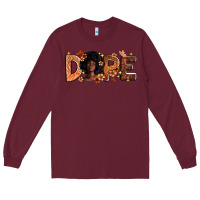 Burgundy dope melanin Long Sleeve Tee - Zillion Design Studio