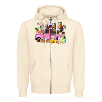 Easter Day Farm Animals Truck Zipper Hoodie | Teevron
