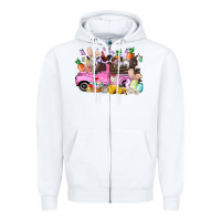 White easter day farm animals truck Zipper Hoodie - RacoonDesign