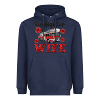 Navy firefighter wife Heavyweight Hoodie - Artiststas