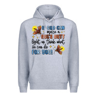 Heather Grey if god can make a bug's butt light up Premium Hoodie - MaliasSmallBusiness