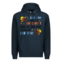 Navy if god can make a bug's butt light up Premium Hoodie - MaliasSmallBusiness