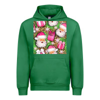 Emerald christmas santa claus and gift box seamless pattern bbs Urban Hoodie - BundleAndBundleShop