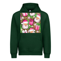 Forest Green christmas santa claus and gift box seamless pattern bbs Urban Hoodie - BundleAndBundleShop