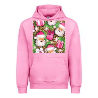 Fuchsia Pink christmas santa claus and gift box seamless pattern bbs Urban Hoodie - BundleAndBundleShop