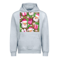 Heather Grey christmas santa claus and gift box seamless pattern bbs Urban Hoodie - BundleAndBundleShop