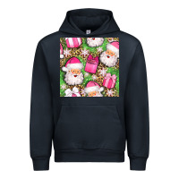 Navy christmas santa claus and gift box seamless pattern bbs Urban Hoodie - BundleAndBundleShop