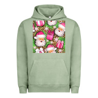 Pigment Oil Green christmas santa claus and gift box seamless pattern bbs Urban Hoodie - BundleAndBundleShop