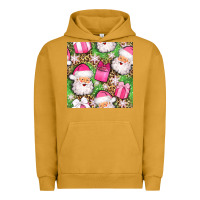 Pigment Peanut Butter christmas santa claus and gift box seamless pattern bbs Urban Hoodie - BundleAndBundleShop