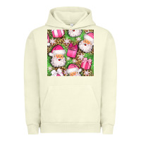Pigment Pistachio christmas santa claus and gift box seamless pattern bbs Urban Hoodie - BundleAndBundleShop