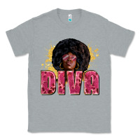 Heather Grey Diva juneteenth Classic Tee - Zillion Design Studio