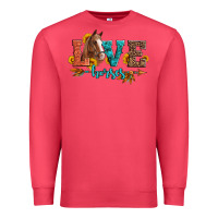 Cardinal love horses  leather turquoise leopard Premium Sweatshirt - Artiststas