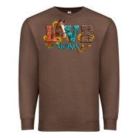 Chestnut love horses  leather turquoise leopard Premium Sweatshirt - Artiststas