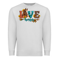 Dove Grey love horses  leather turquoise leopard Premium Sweatshirt - Artiststas