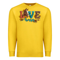 Lemon love horses  leather turquoise leopard Premium Sweatshirt - Artiststas