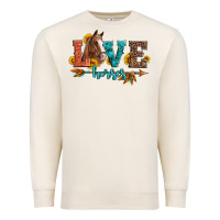 Sandshell love horses  leather turquoise leopard Premium Sweatshirt - Artiststas
