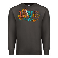 Smoke love horses  leather turquoise leopard Premium Sweatshirt - Artiststas