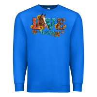 True Royal love horses  leather turquoise leopard Premium Sweatshirt - Artiststas