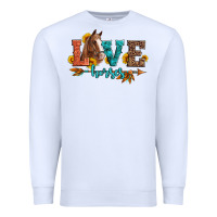 White love horses  leather turquoise leopard Premium Sweatshirt - Artiststas