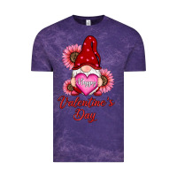 Cloud Purple happy valentines day gnomes with sunflower Vintage Tee - RanaPortraitStore