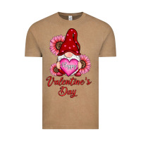 Vintage Coffee happy valentines day gnomes with sunflower Vintage Tee - RanaPortraitStore