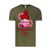Vintage Olive happy valentines day gnomes with sunflower Vintage Tee - RanaPortraitStore