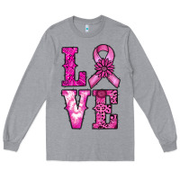Heather Grey cancer love Long Sleeve Tee - RanaPortraitStore