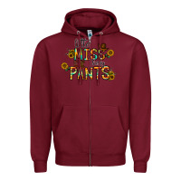 Burgundy little mıss sassy pants Zipper Hoodie - CowhideDigitalArt