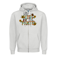 Dove Grey little mıss sassy pants Zipper Hoodie - CowhideDigitalArt