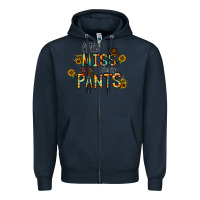 Navy little mıss sassy pants Zipper Hoodie - CowhideDigitalArt