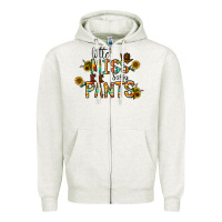 Oatmeal Heather little mıss sassy pants Zipper Hoodie - CowhideDigitalArt