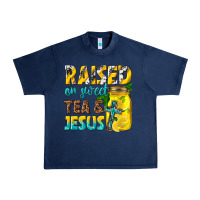 Navy raised on sweet tea and jesus Urban Heavy Tee - texasbilliewilder