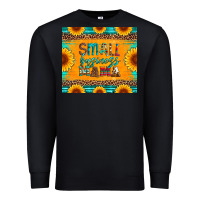 Black small business mama leopard turquoise aztec serape cowhide sunflowers Premium Sweatshirt - Artiststas