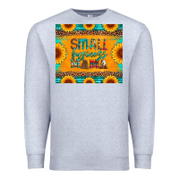 Heather Grey small business mama leopard turquoise aztec serape cowhide sunflowers Premium Sweatshirt - Artiststas