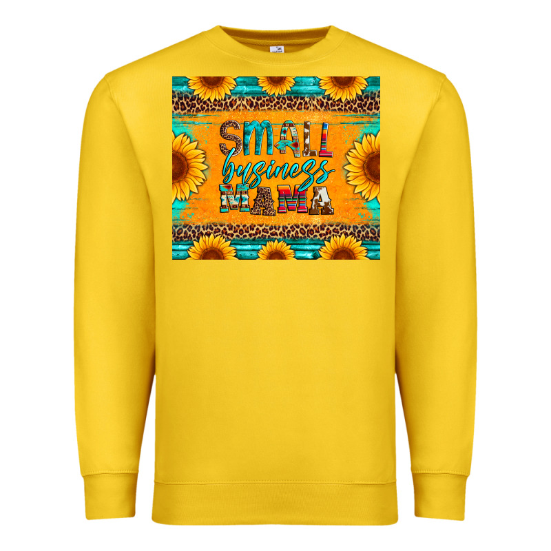 Small Business Mama Leopard Turquoise Aztec Serape Cowhide Sunflowers Premium Sweatshirt by Artiststas | Teevron