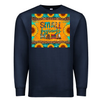 Navy small business mama leopard turquoise aztec serape cowhide sunflowers Premium Sweatshirt - Artiststas
