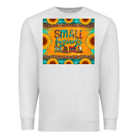 Oatmeal Heather small business mama leopard turquoise aztec serape cowhide sunflowers Premium Sweatshirt - Artiststas