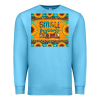 Ocean Blue small business mama leopard turquoise aztec serape cowhide sunflowers Premium Sweatshirt - Artiststas