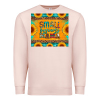 Pale Pink small business mama leopard turquoise aztec serape cowhide sunflowers Premium Sweatshirt - Artiststas