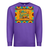 Purple small business mama leopard turquoise aztec serape cowhide sunflowers Premium Sweatshirt - Artiststas