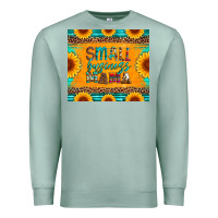 Seafoam small business mama leopard turquoise aztec serape cowhide sunflowers Premium Sweatshirt - Artiststas